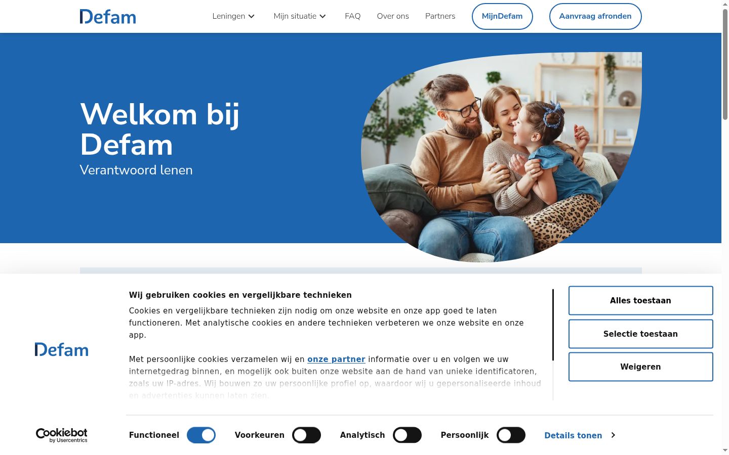 Screenshot tal-banner tal-kunsens muri qabel kwalunkwe interazzjoni