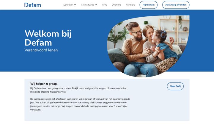 Screenshot of defam.nl