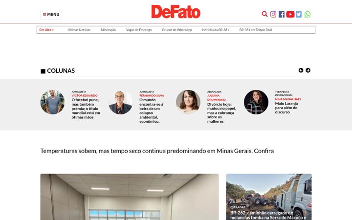 Screenshot of defatoonline.com.br