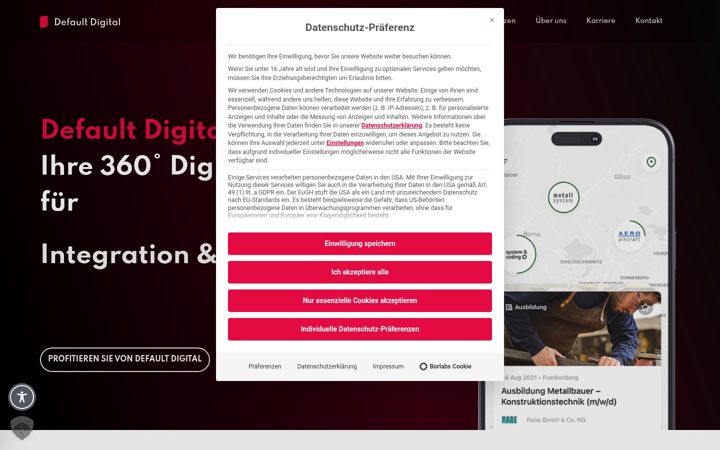 Screenshot of default-digital.com