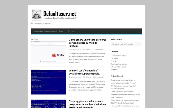 Ekrano kopija defaultuser.net