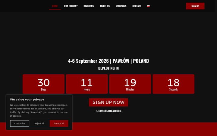 Ekraanipilt saidist defconone.pl