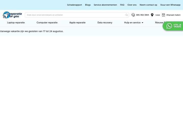 Captura de pantalla de defectepc.nl
