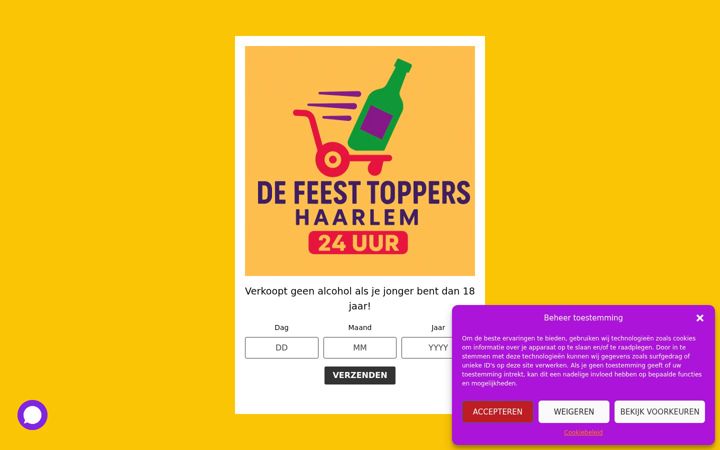 Screenshot stránky defeesttoppershaarlem.nl
