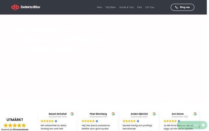 Screenshot of defektabilar.se