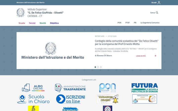 Ekrano kopija defeliceolivetti.it