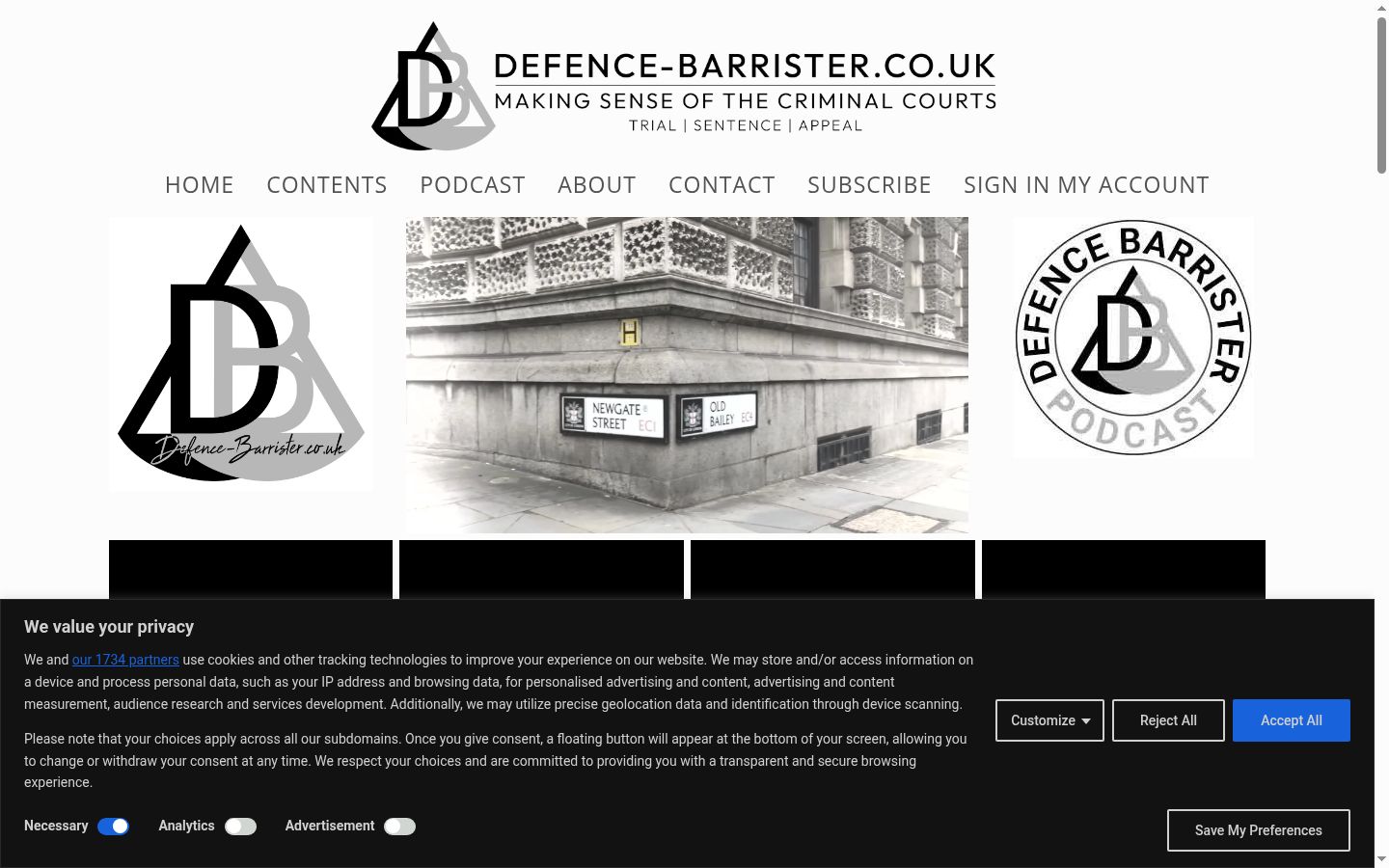 Screenshot of the consent banner shown before any interaction