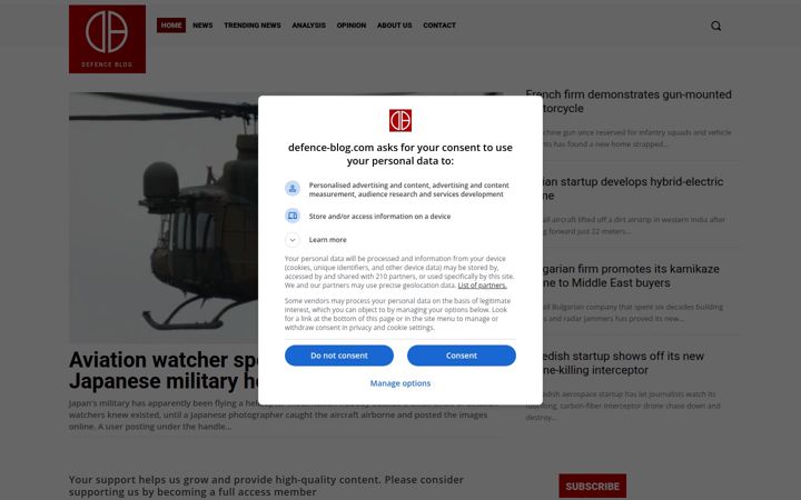 Skärmbild av defence-blog.com