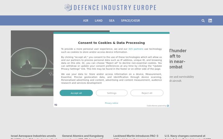 Screenshot of defence-industry.eu