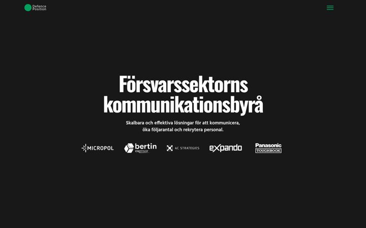 Screenshot of defenceposition.se