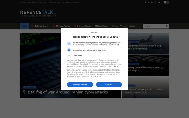 Screenshot of defencetalk.com
