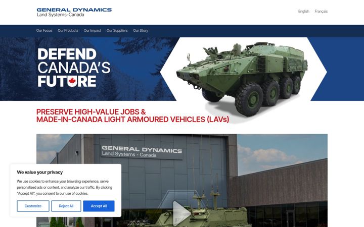 Screenshot of defendcanadasfuture.com