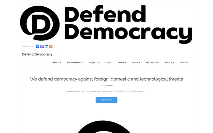 Skjermbilde av defenddemocracy.eu