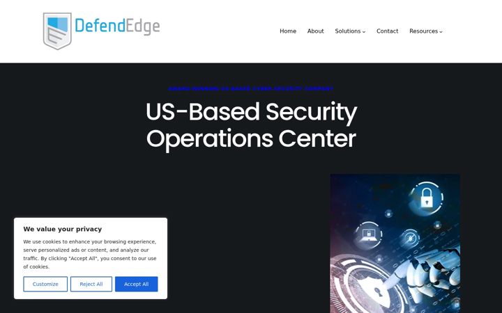 Screenshot of defendedge.com
