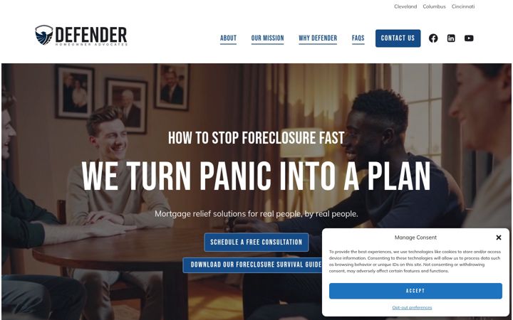 Screenshot of defenderha.com