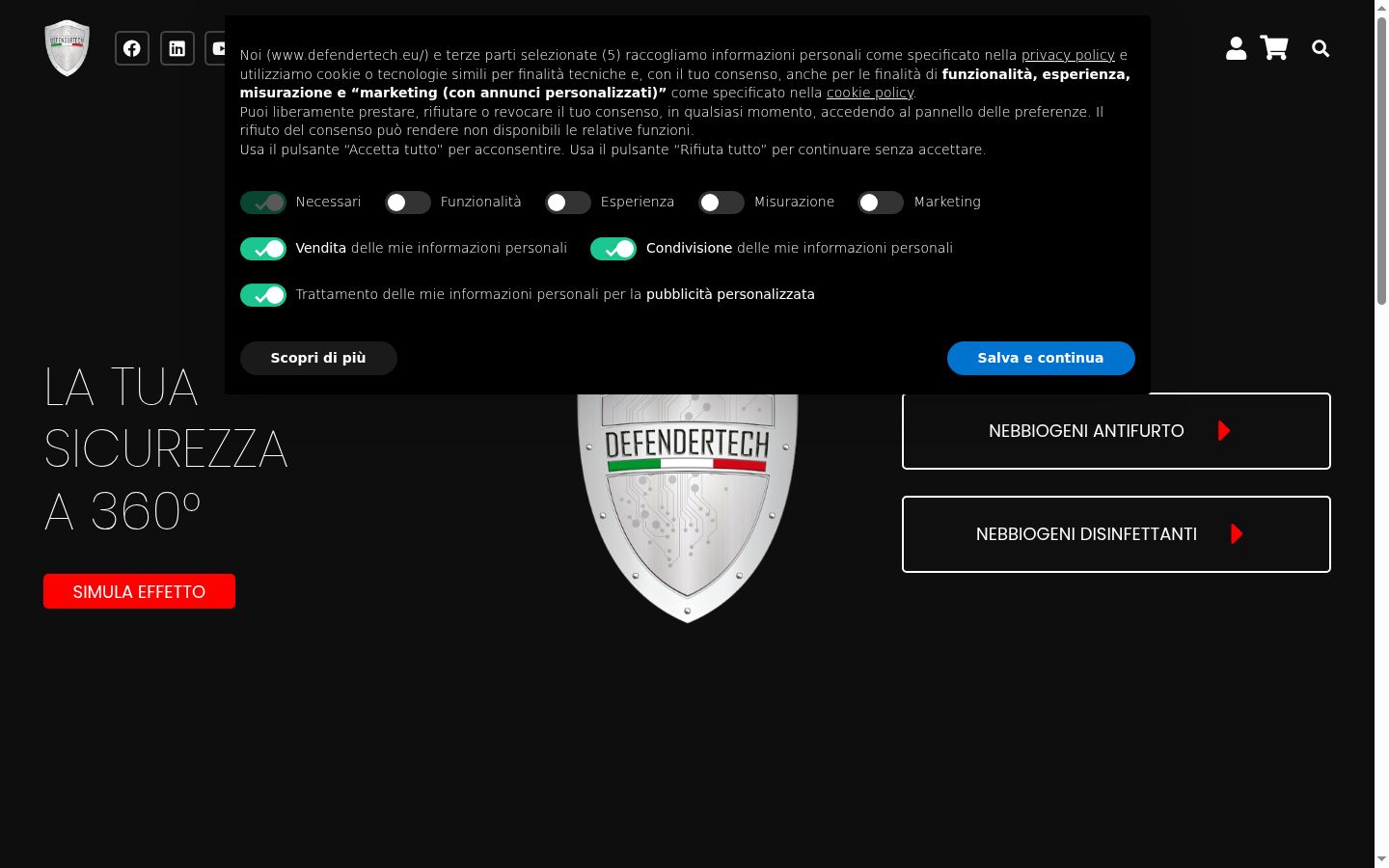 Screenshot tal-banner tal-kunsens muri qabel kwalunkwe interazzjoni