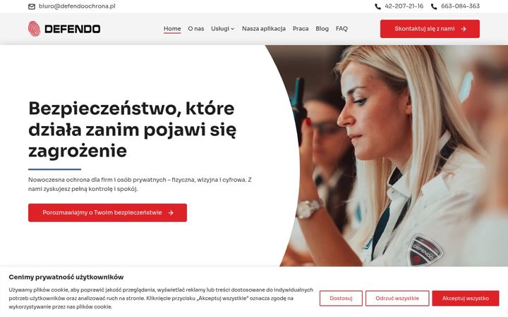 Ekraanipilt saidist defendoochrona.pl