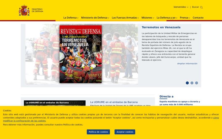Screenshot of defensa.gob.es