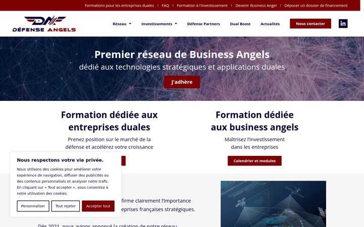 Captură de ecran a defenseangels.org