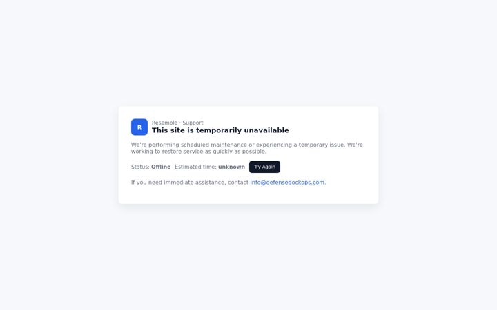 Screenshot of defensedockops.com