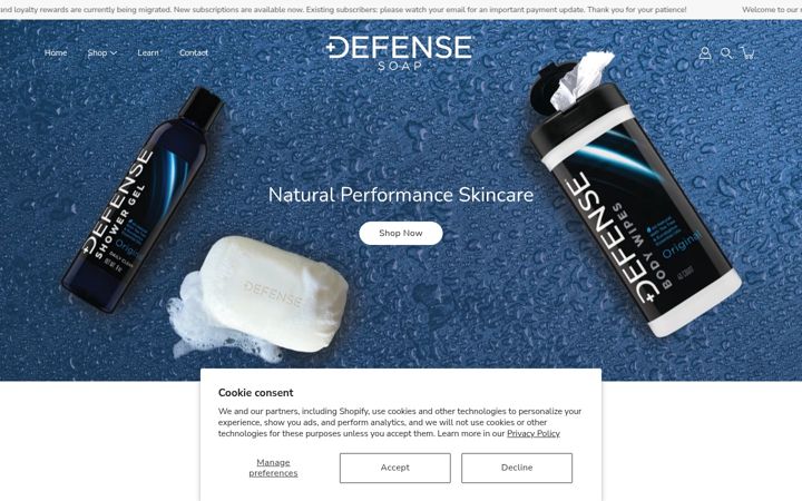 Screenshot of defensesoap.com