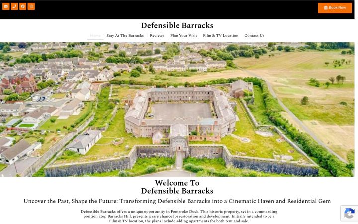 Screenshot of defensiblebarracks.com