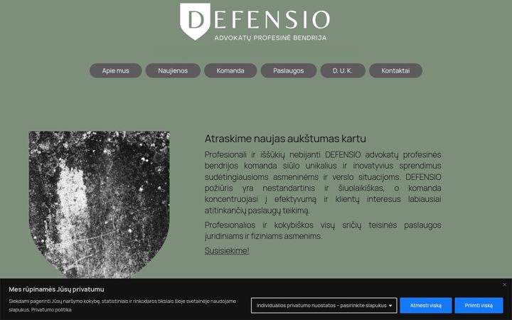 Capture d'écran de defensio.lt