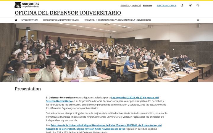 Screenshot di defensor.umh.es