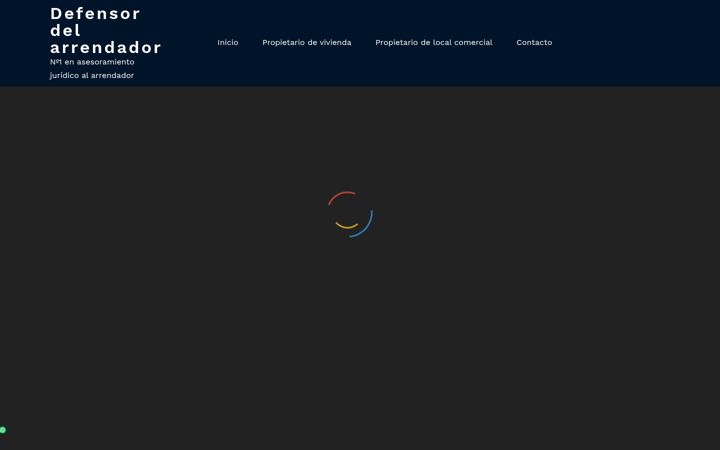 Screenshot of defensordelarrendador.com