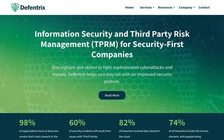 Screenshot of defentrix.com