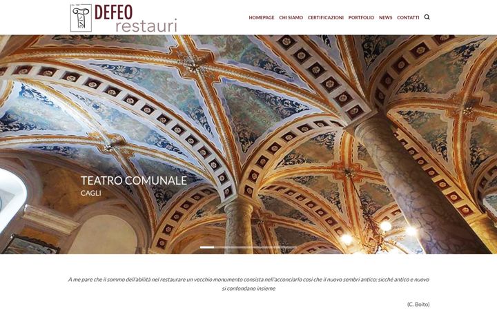Screenshot of defeorestauri.com