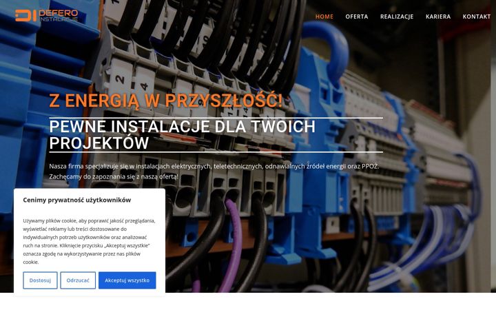 Ekraanipilt saidist defero-instalacje.pl