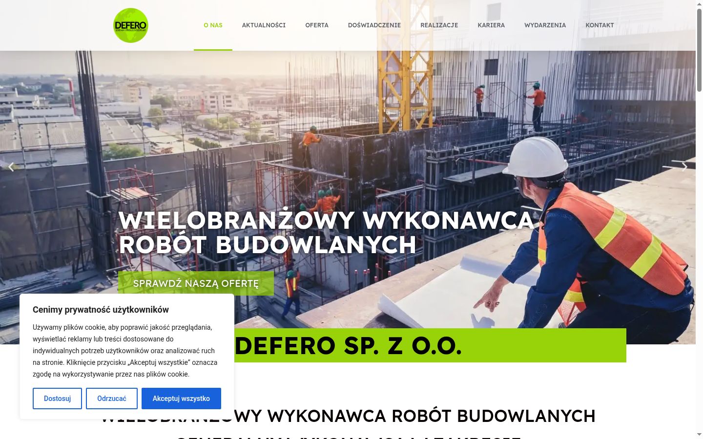 Zrzut ekranu banera zgody wyświetlanego przed jakąkolwiek interakcją