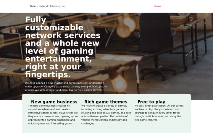 Screenshot of deferonetwork.com