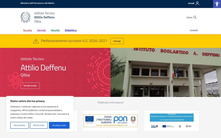 Screenshot of deffenu.edu.it