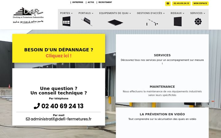 Ekraanipilt saidist defi-fermetures.fr