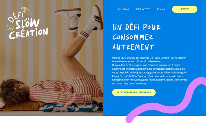Ekraanipilt saidist defi-slowcreation.fr