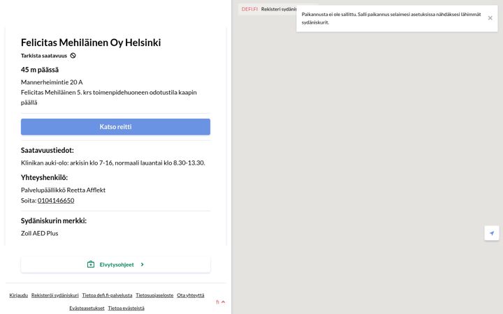 Skærmbillede af defi.fi