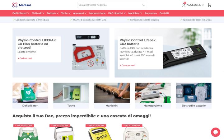 Screenshot of defibrillatoreshop.it