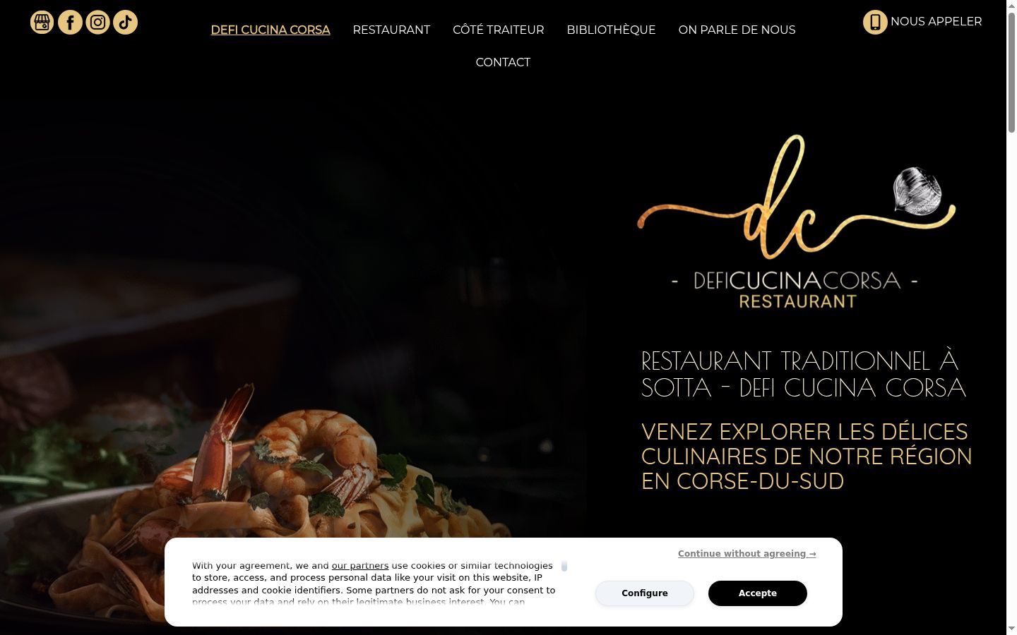 Screenshot of the consent banner shown before any interaction