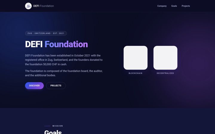 Ekrano kopija defifoundation.net
