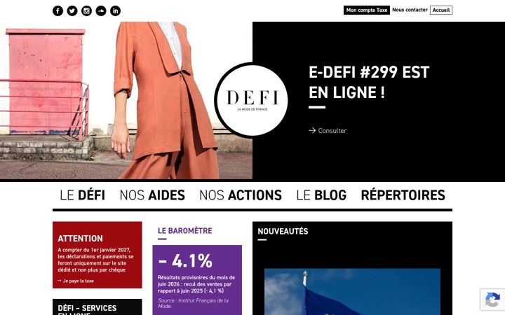 Captură de ecran a defimode.org