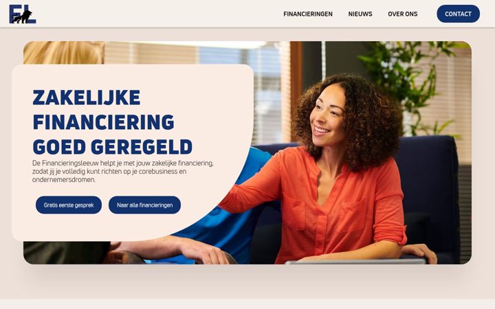 Screenshot stránky definancieringsleeuw.nl