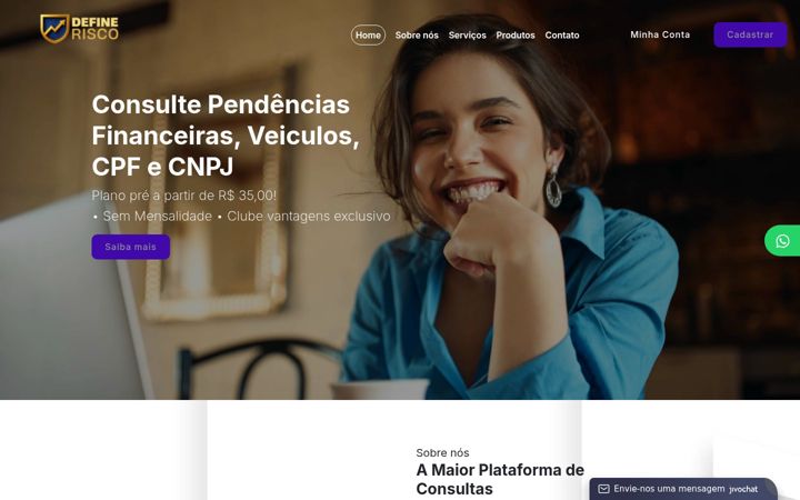 Екранна снимка на definerisco.com.br