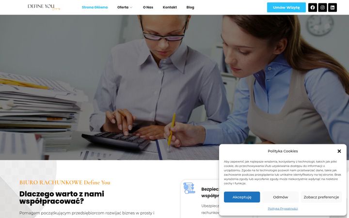 Ekraanipilt saidist defineyou-business.pl