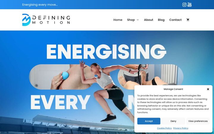 Screenshot of definingmotion.co.uk