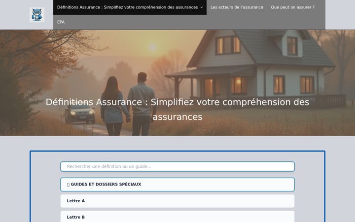 Screenshot of definitions-assurance.fr