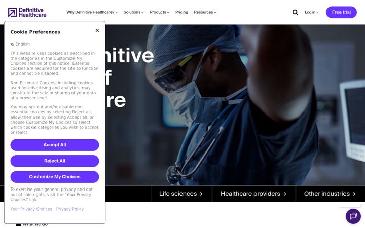 Screenshot of definitivehc.com