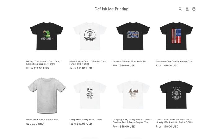 Screenshot of definkmeprinting.com
