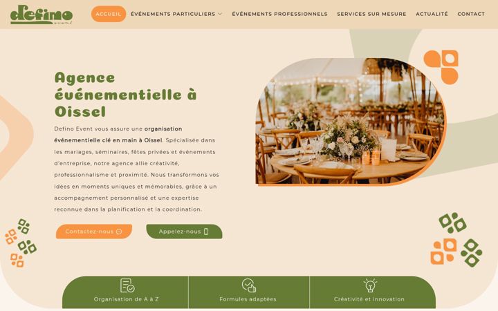 Screenshot of definoevent.fr
